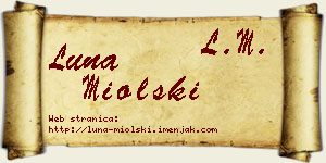 Luna Miolski vizit kartica